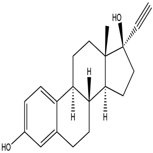 Ethynyl estradiol, 17-ethinly-3,17-estradiol, 17α-ethynylestradiol, CAS No. 57-63-6, YSCP-014