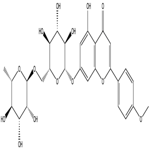 Linarin, Acacetin 7-O-(6''-α-L-rhamnopyranosyl)-β-D-glucopyranoside, CAS No. 480-36-4, YCP0081