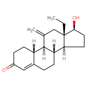 (17beta)-13-Ethyl-17-hydroxy-11-methylenegon-4-en-3-one, CAS No. 220332-82-1, YSCP-170