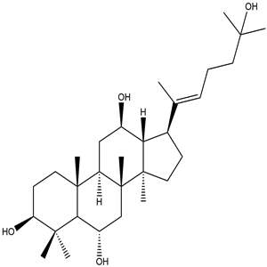 (3beta,6alpha,12beta,20E)-Dammar-20(22)-ene-3,6,12,25-tetrol, CAS No. 97744-95-1, YCP2346