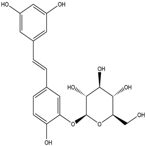 Piceatannol 3-O-glucoside, CAS No. 94356-26-0, YCP2203
