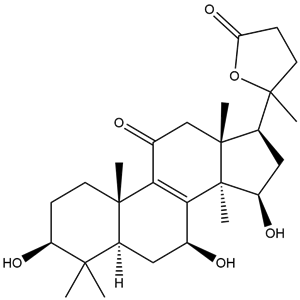 3β,7β,15β-trihydroxy-11-oxo-lanosta-8-en-24→20 lactone, CAS No. 1694587-15-9, YCP2050
