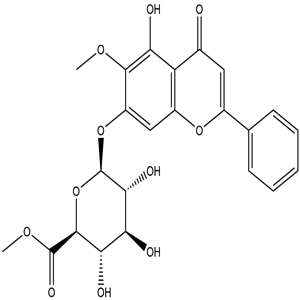 Oroxylin A 7-O-beta-D- glucuronide methyl ester, CAS No. 82475-01-2, YCP1944