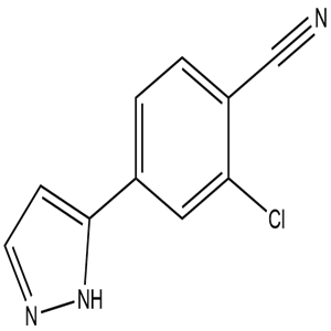 2-Chloro-4-(1H-pyrazol-3-yl)benzonitrile, CAS No. 1297537-37-1, YCP2684