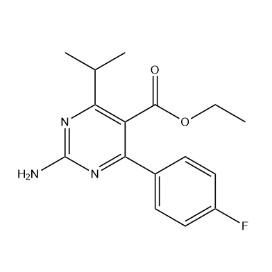 Ethyl 4-(4-fluorophenyl)-6-isopropyl-2-amino-pyrimidine-5-carboxylate, CAS No. 712320-67-7