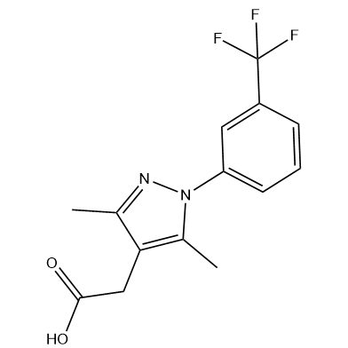 2-[3,5-dimethyl-1-[3-(trifluoromethyl)phenyl]pyrazol-4-yl]acetic acid, CAS No. 70597-87-4