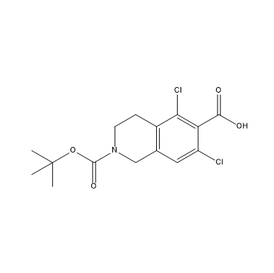 2-(tert-Butoxycarbonyl)-5,7-dichloro-1,2,3,4-tetrahydroisoquinoline-6-carboxylic acid, CAS No. 851784-82-2