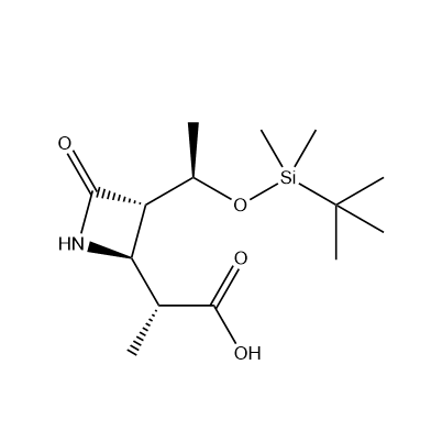 (3s,4s)-4-[(r)-1-carboxyethyl]-3-[(r)-1-(t-butyldimethylsilyloxy)ethyl]-2-azetidinone (4-BMA), CAS No. 90776-58-2